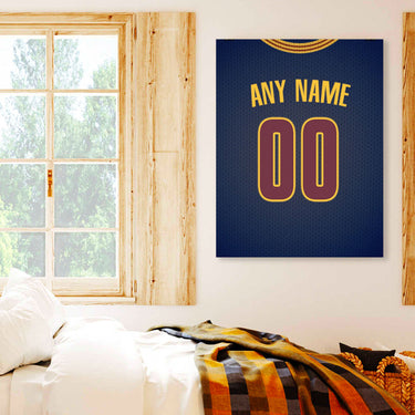 Cleveland Jersey Custom Canvas Print Wall Art for Boy Girl Men Women Basketball Personalized Canvas Art